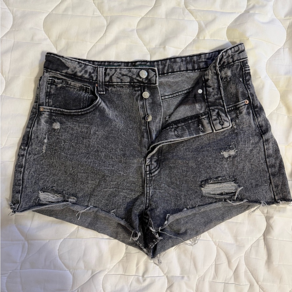 Wild Fable Charcoal Distressed Jean Shorts